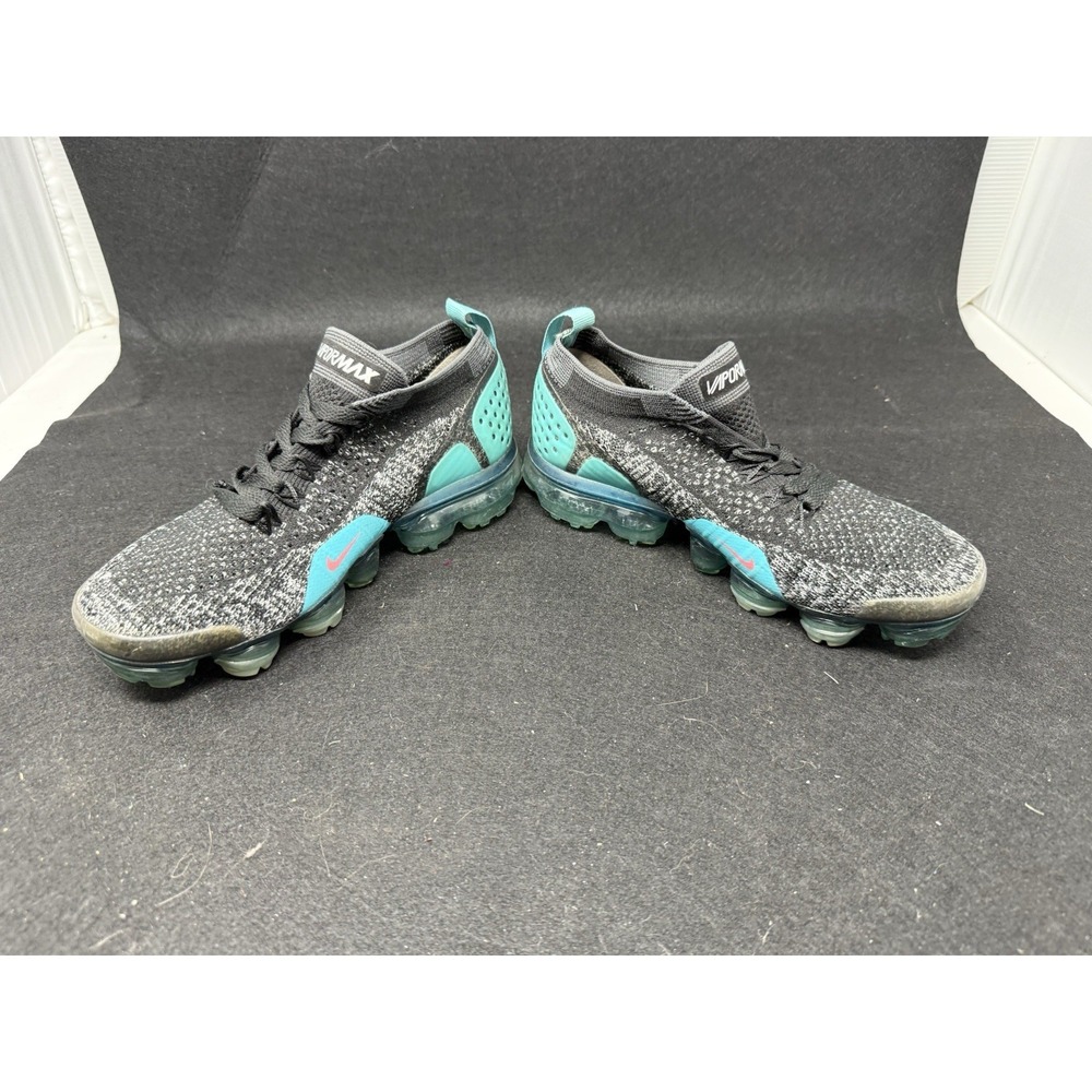 Size 5.5 - Nike Air VaporMax Flyknit 3 Black Hyper Pink Blue W - Picture 2 of 7